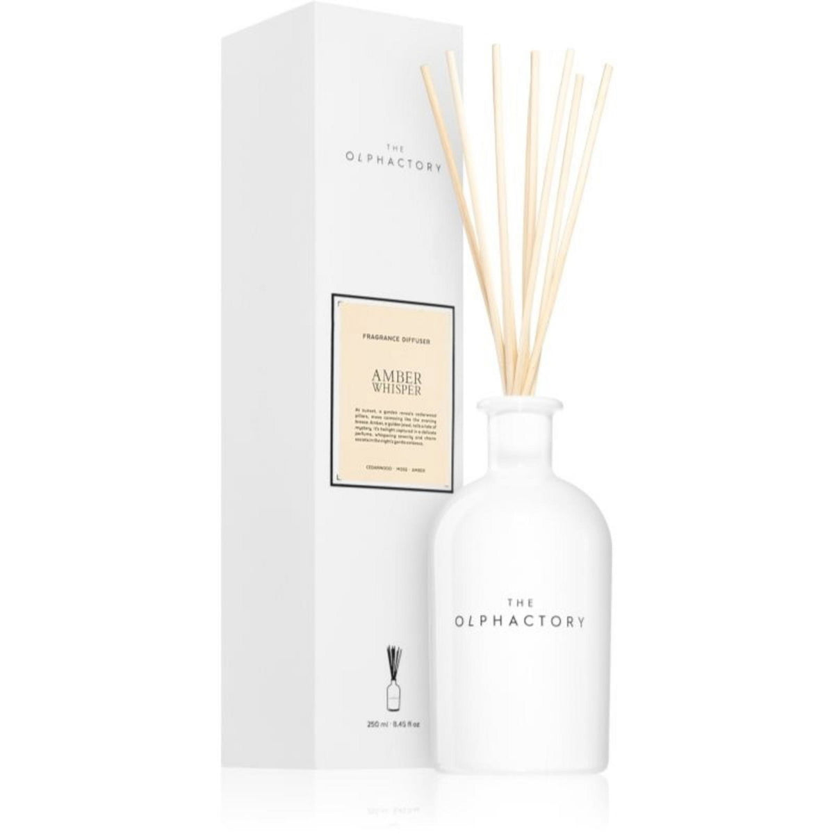 The Olphactory, Amber Whisper, Fragrance Sticks, Amber, Aroma Reed Diffuser, 250 ml